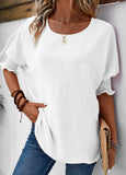 Smocked Half Sleeve T Shirt