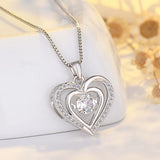 Heart Pendant Silver Necklace