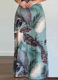 Cami Crop Top & Tropical Print Maxi Skirt Sets - soofoom.com