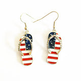 Flag Print Earrings