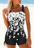 Printed Wide Strap Tankini Set