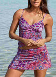 Ruched Surplice Tankini Set