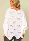 A-Line Long Sleeve Cutout Sweater