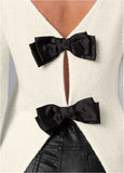 Long Sleeve Bow Detail Sweater