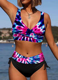 Tie Dye High Waisted Bikini Set