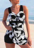 Cross Strap Printed  Swimwear and Shorts