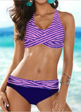 Stripe Printed Bikini Set