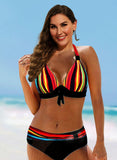 Splice Halter Sexy Boho Bikinis Set