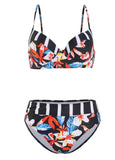 Floral Printed Bikinis Swimwear