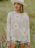 The Daisies Print Sweater