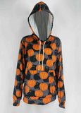 Halloween Pumpkin Print Hoodie