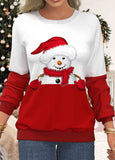 Christmas Snowman Print   Sweatshirt