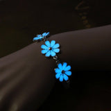 Floral Blue Fluorescent Bracelet