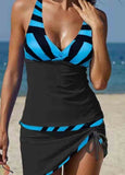 Splicing Camisole Tankini Set