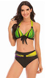 Splice Halter Sexy Boho Bikinis Set