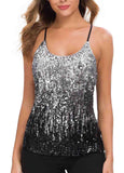 Sparkle Glitter Party Strappy Tank Top