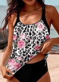 Copy of Side Ruched Splicing Two-Piece Tankini Set