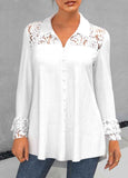 Lace Stitching Casual Blouse