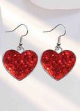 Valentine's Day Simple Love Sequin Earrings