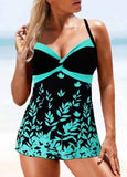 Leaf Print Twist Front Swimwear and Panty