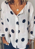 Polka Dot Print Blouse