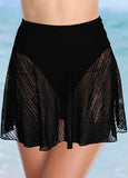 Lace High Waist Triangle Swim Shorts