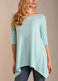 Pleated V-Neck Tunic Top