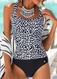 Printed Elegant Vintage Swimsuits Set