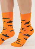 Halloween Bat Pattern Socks