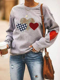 Long Sleeve Print Pullover Sweatshirt