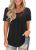 Crinkle Chest Short Sleeve T Shirt