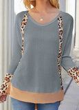 Leopard stitched Sweatshirt