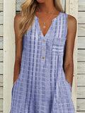 V Neck Cotton-Blend Casual Dresses