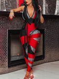 Street  Bandage Patchwork Jumpsuit