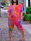 Street  Tie-dye  Jumpsuit