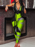 Street  Bandage Patchwork Jumpsuit