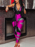 Street  Bandage Patchwork Jumpsuit