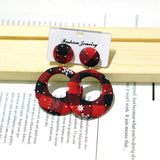 Lovely Christmas Plaid  Earrings