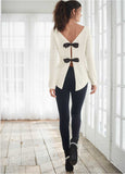 Long Sleeve Bow Detail Sweater