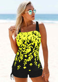 Printed Wide Strap Tankini Set