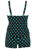 Polka Dot Print Slim Tankini Set