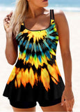 Multi Color Tie Dye Tankini Set