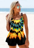 Multi Color Tie Dye Tankini Set