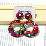 Lovely Christmas Plaid  Earrings