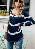 Print Stripe Crew Neck T-shirt