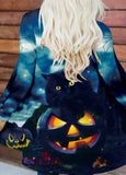 Halloween Print Long Sleeve Cardigan