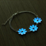 Floral Blue Fluorescent Bracelet