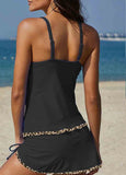 Splicing Camisole Tankini Set