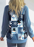 【Ships in 24 hours】Patchwork Christmas Print  Cardigan