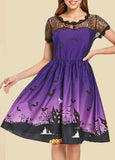 Halloween Print Lace Dress